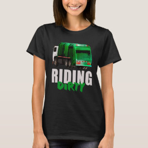 Funny riding dirty Recycling Garbage Truck earth d T-Shirt