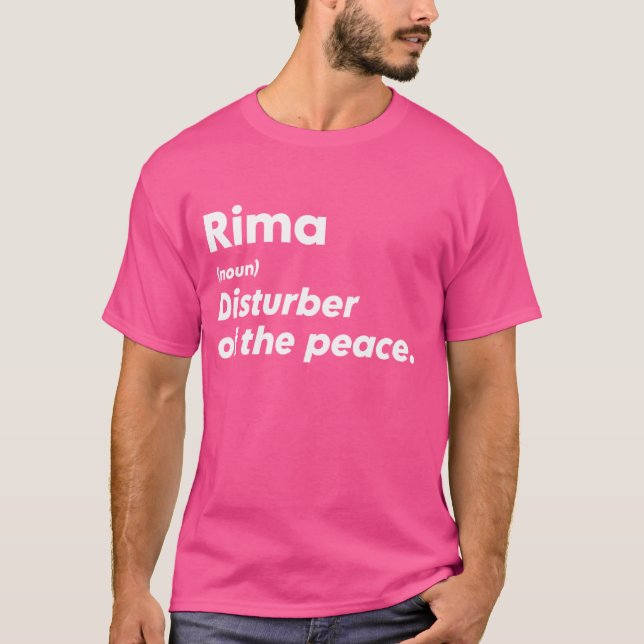 Funny Rima 'Disturber of the Peace' Custom Persona T-Shirt (Front)