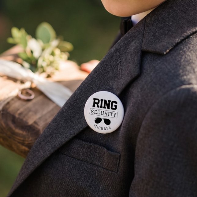 Funny Ring Security Wedding Favour Kid 3 Cm Round Badge (Creator Uploaded)