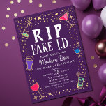 Funny RIP Fake ID 21st Birthday Invitation<br><div class="desc">Celebrate with this Funny RIP Fake ID 21st Birthday. This Design features faux gold foil of various drinks in jewel tone colours and starsYou can customise this further by clicking on the "PERSONALIZE" button. Matching Items in our shop for a complete party theme.</div>