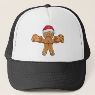 Funny Ripped Gingerbread Man Christmas Trucker Hat