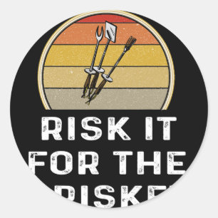 Funny Risk It For The Brisket Smoking Grilling Shi Classic Round Sticker