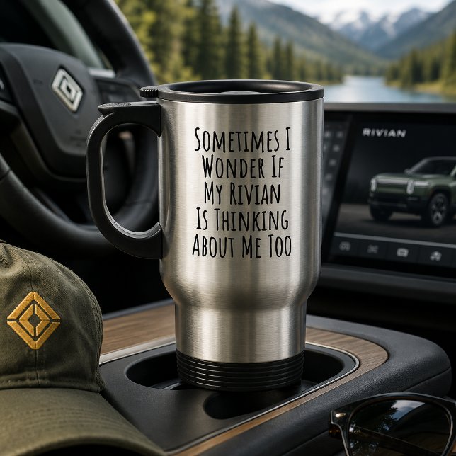 Funny Rivian Auto Travel Mug (Creator Uploaded)