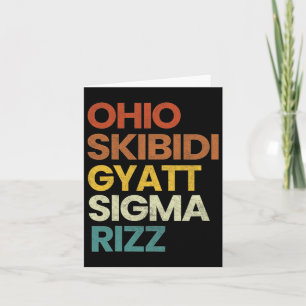 Funny Rizzler Ohio Skibidi Gyatt Sigma Rizz - Uni- Card