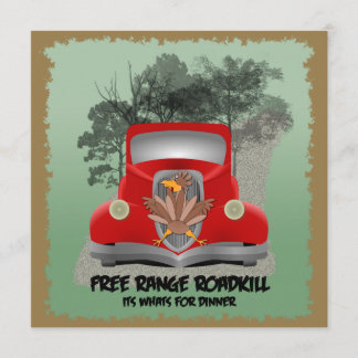Funny Roadkill Party Invitation