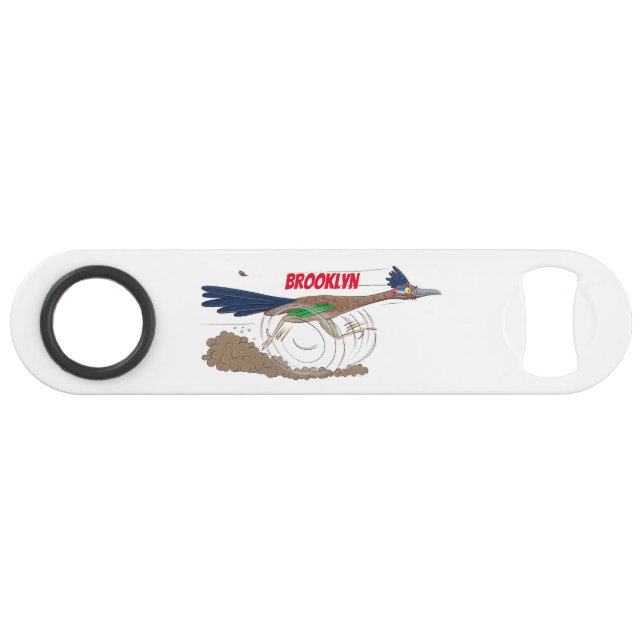 Funny roadrunner bird cartoon illustration (Front (Horizontal))