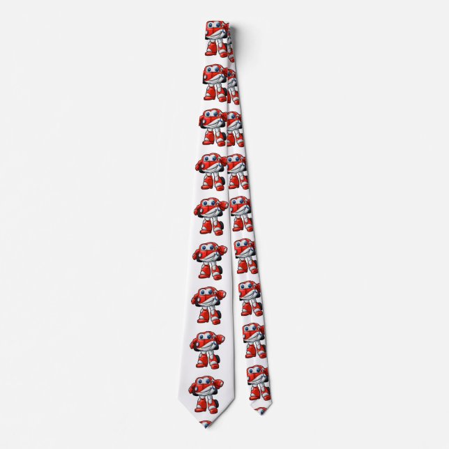 Funny Robot car cartoon |  - Choose back colour Tie (Front)