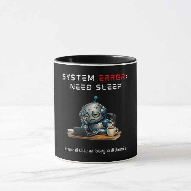Funny Robot Coffee Mug (Center)