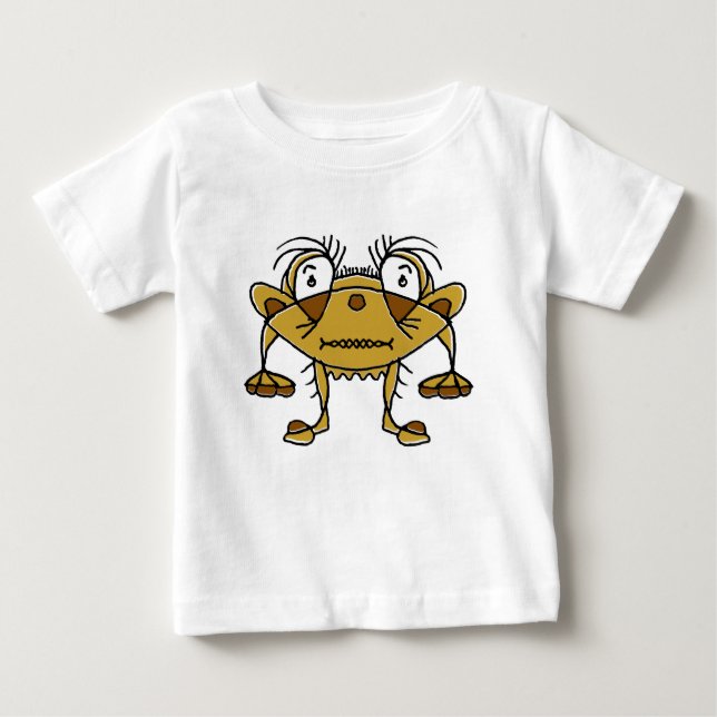 Funny Robot Monster Caricature Baby T-Shirt (Front)