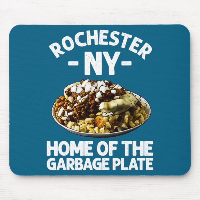 Funny Rochester Ny Garbage Plate Gift Cool New Yor Mouse Pad (Front)