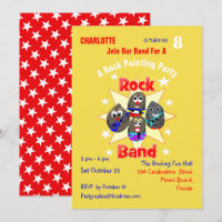 Funny Rock Band Rock Painting Party