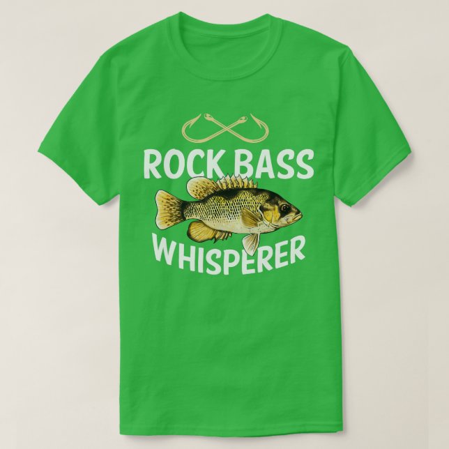 Funny Rock Bass Fishing Freshwater Fish  T-Shirt (Design Front)
