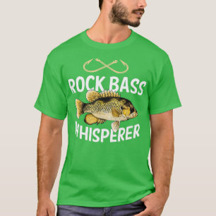 Funny Rock Bass Fishing Freshwater Fish  T-Shirt