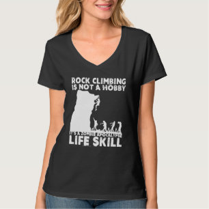 Funny Rock Climber Gift For Men Women Cool Zombie T-Shirt