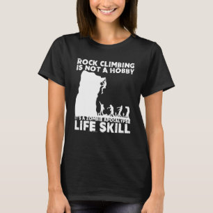 Funny Rock Climber Gift For Men Women Cool Zombie T-Shirt