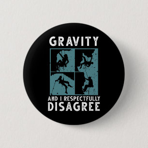 Funny Rock Climbing Art For Men Women Bouldering C 6 Cm Round Badge