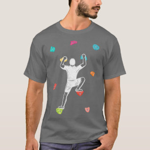 Funny rock climbing bouldering sport gym T-Shirt