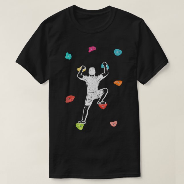 Funny Rock Climbing Bouldering Sports Gym Climber  T-Shirt (Design Front)