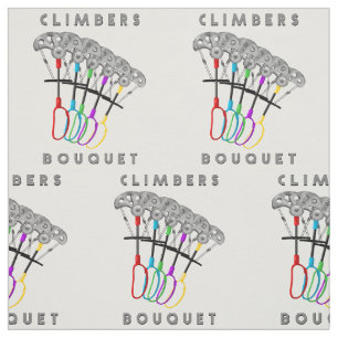 Funny Rock Climbing Bouquet Fabric