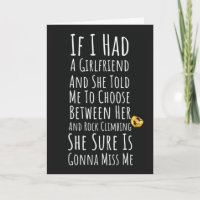 Funny Rock Climbing Cards For Him Men Humour