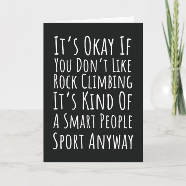 Funny Rock Climbing Cards Sports Climber (Front)