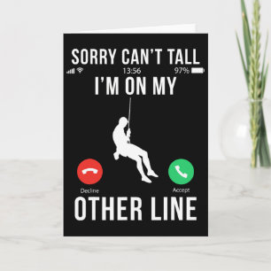 Funny Rock Climbing Climber Climb Mountain Indoor  Card