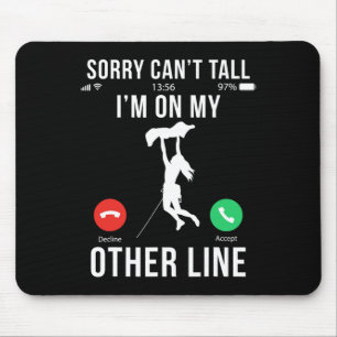 Funny Rock Climbing Climber Women Climb Mountain B Mouse Pad
