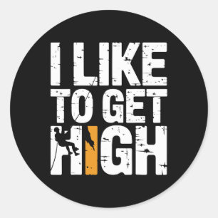 Funny Rock Climbing For Men Women Mountain Indoor Classic Round Sticker