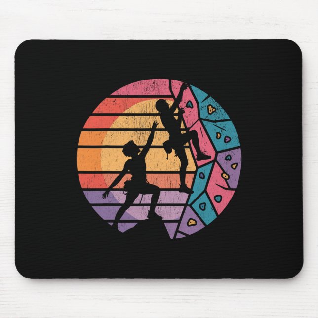 Funny Rock Climbing Free Mountain Climb Climber  Mouse Pad (Front)