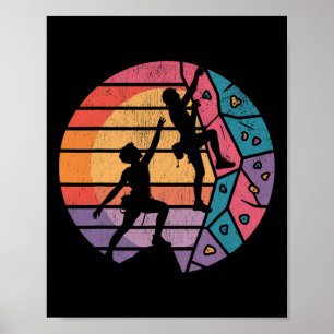 Funny Rock Climbing Free Mountain Climb Climber Poster
