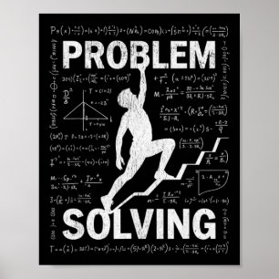Funny Rock Climbing Problem Solving Poster