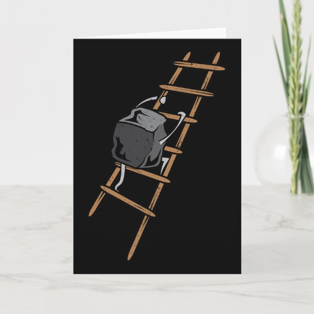 Funny Rock Climbing Pun Lover Climber Mountain Bou Card (Front)