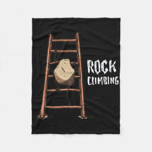 Funny Rock Climbing Pun Shirt Fleece Blanket