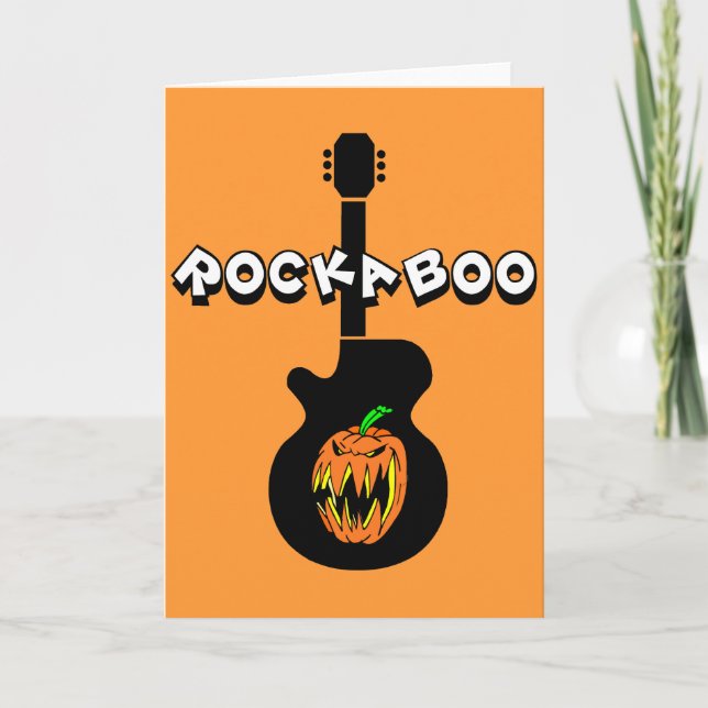 Funny rock halloween card (Front)