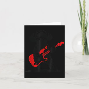Funny Rock Maltipoo Dog Playing Guitar Music Lover Card