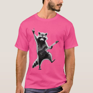 Funny Rock Racoon Music Roll Heavy Animal Dance G T-Shirt