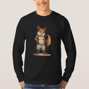 Funny Rodent in Shorts for Squirrel and Summer Lov T-Shirt