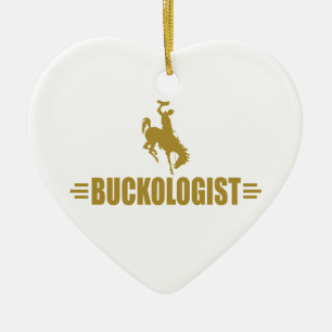 Funny Rodeo Bucking Bronco Ceramic Tree Decoration