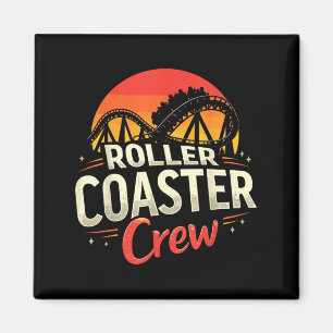 Funny Roller Coaster Crew Amusement Park Rollercoa Magnet