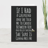 Funny Roller Skating Cards For Him Men Teen Boys