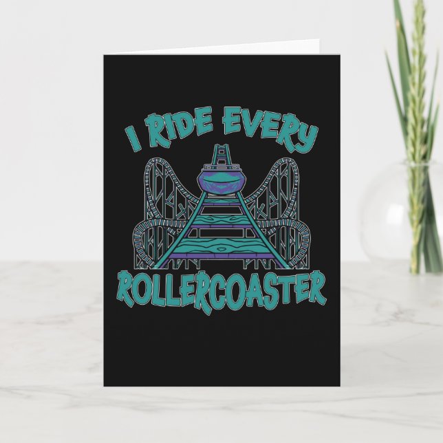 Funny Rollercoaster Amusement Park Gift Card (Front)