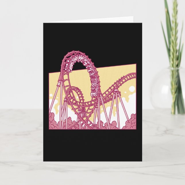 Funny Rollercoaster Amusement Park Gift Card (Front)