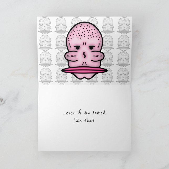 Funny romantic declaration of love holiday card (Inside)