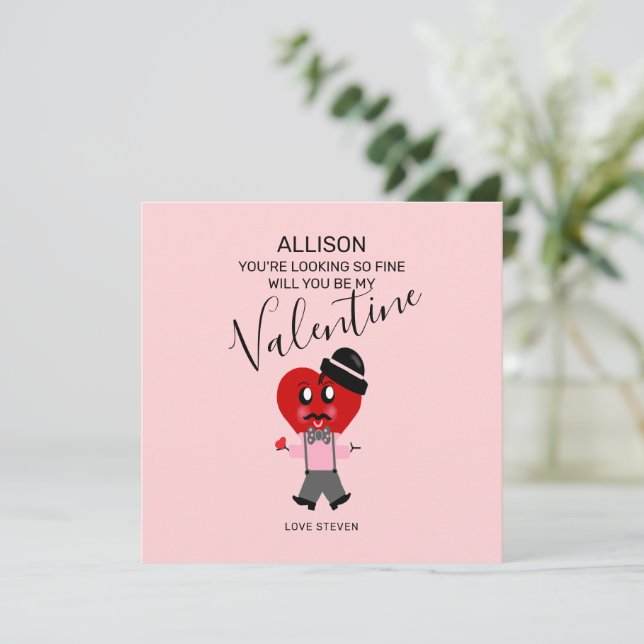 Funny Romantic Girlfriend Valentines Day Holiday Card (Standing Front)