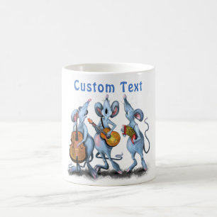 Funny Romantic Mouse Band - Add Your Text Coffee Mug