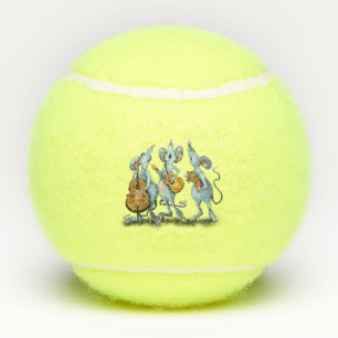 Funny Romantic Mouse Band - Cartoon Animal Drawing Tennis Balls
