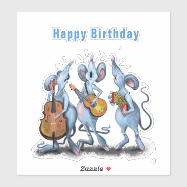 Funny Romantic Mouse Band - Happy Birthday (Sheet)