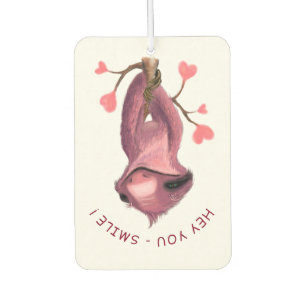 Funny Romantic Sloth Air Freshener Smile
