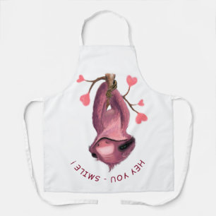 Funny Romantic Sloth Smile Apron - Your Text