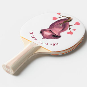 Funny Romantic Sloth Smile Ping Pong Paddle